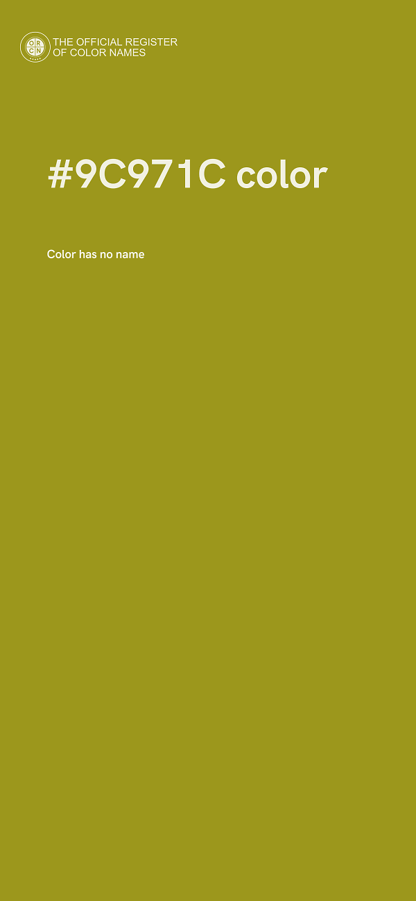 #9C971C color image