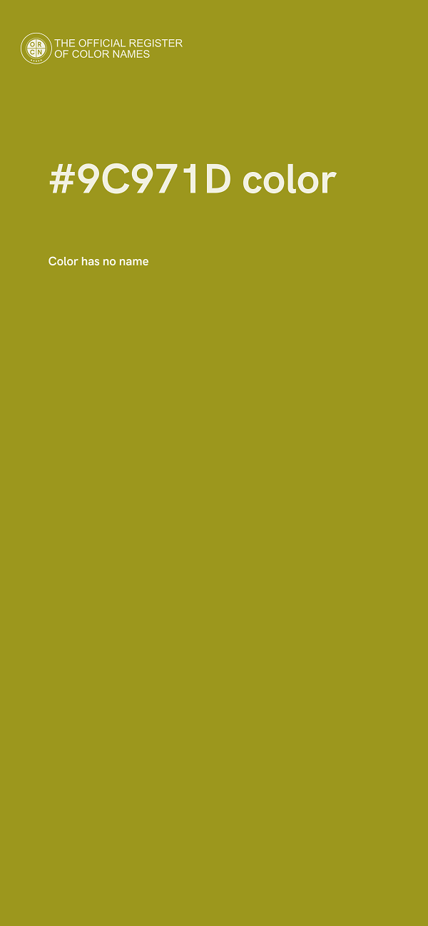 #9C971D color image
