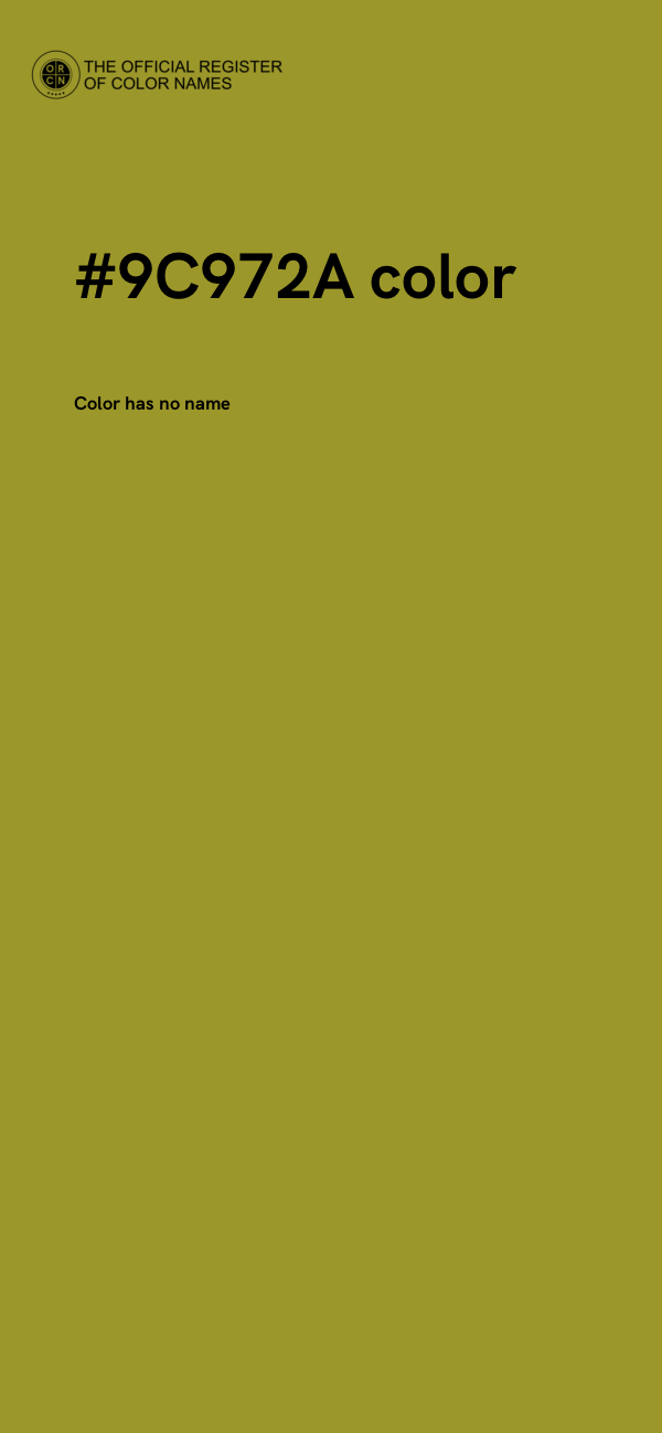 #9C972A color image