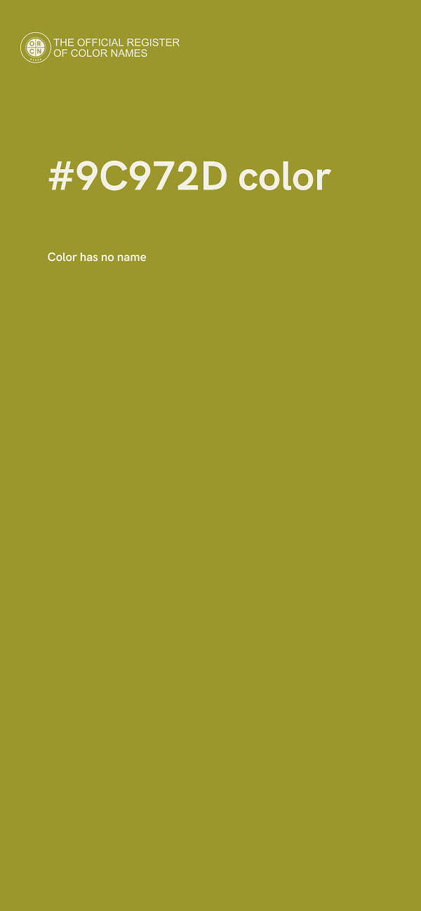 #9C972D color image