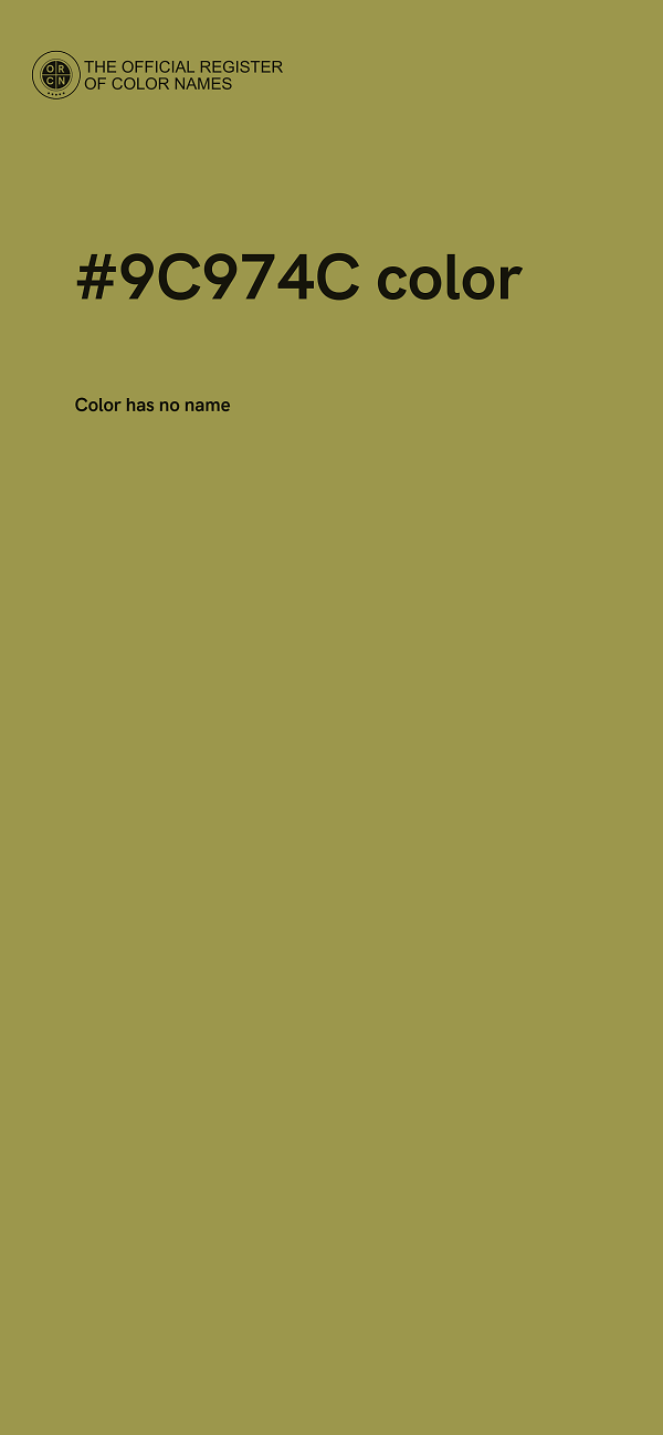 #9C974C color image