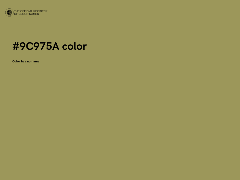 #9C975A color image