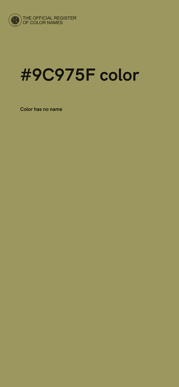 #9C975F color image