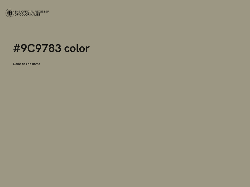 #9C9783 color image
