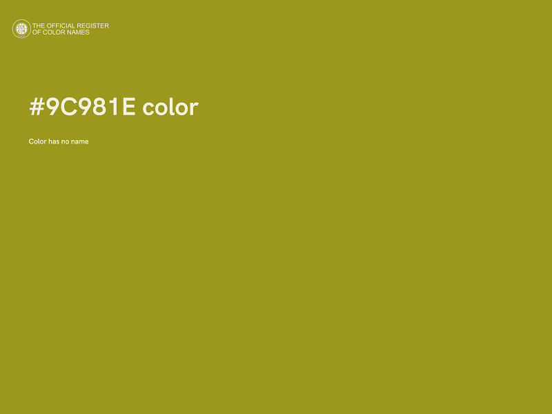 #9C981E color image