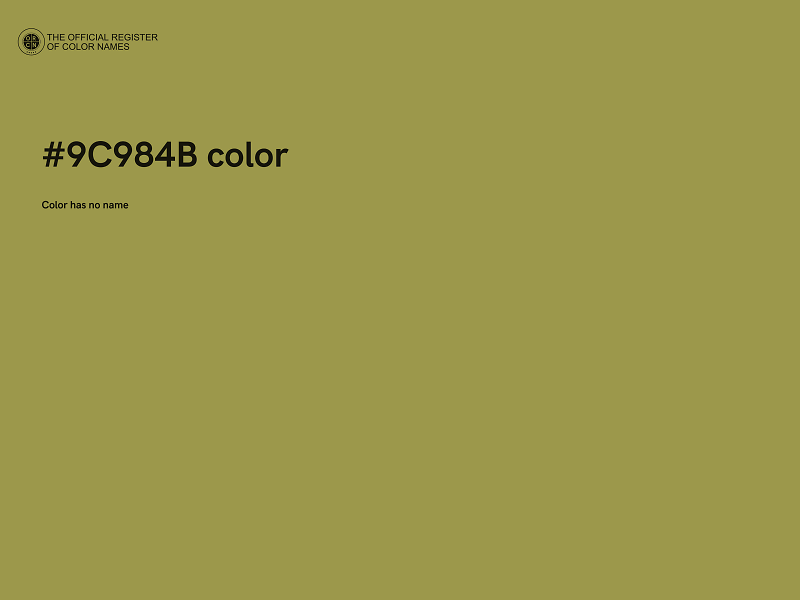 #9C984B color image