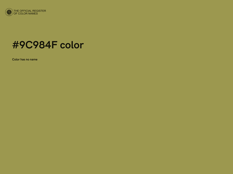 #9C984F color image