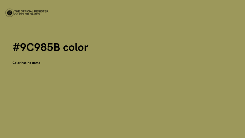 #9C985B color image