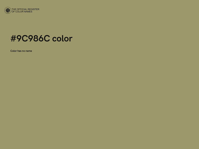 #9C986C color image