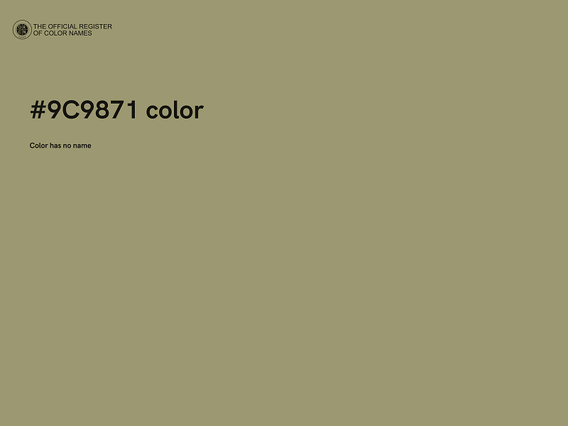 #9C9871 color image