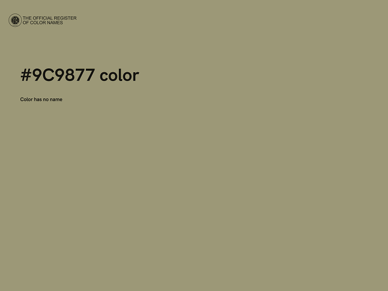 #9C9877 color image