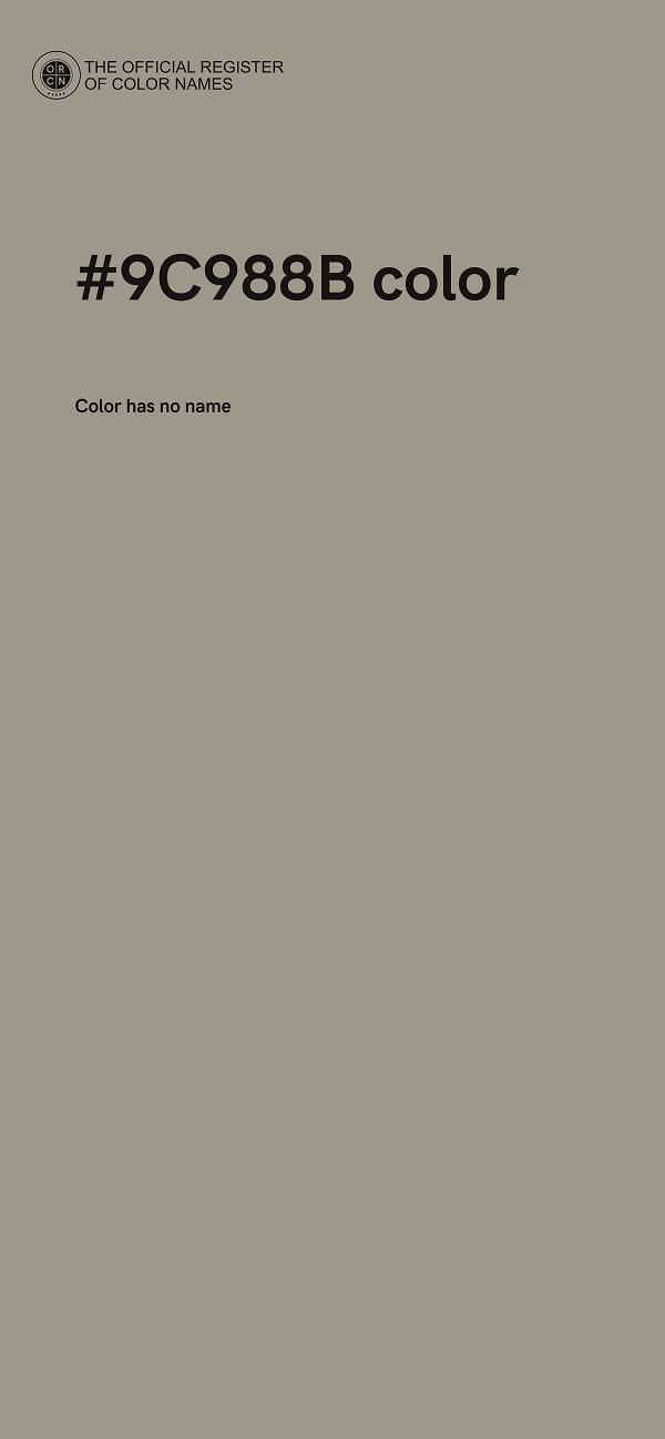 #9C988B color image