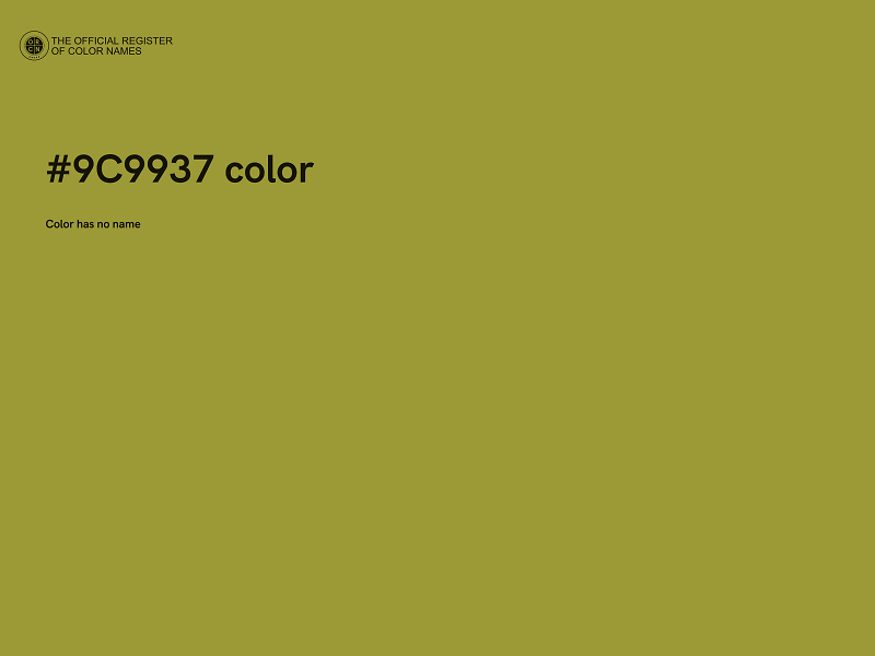 #9C9937 color image