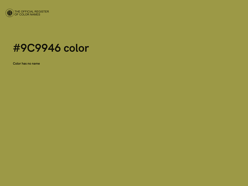 #9C9946 color image