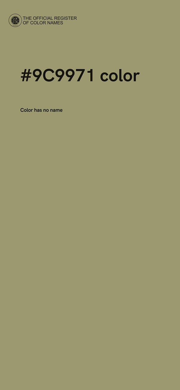 #9C9971 color image