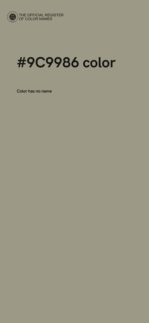 #9C9986 color image