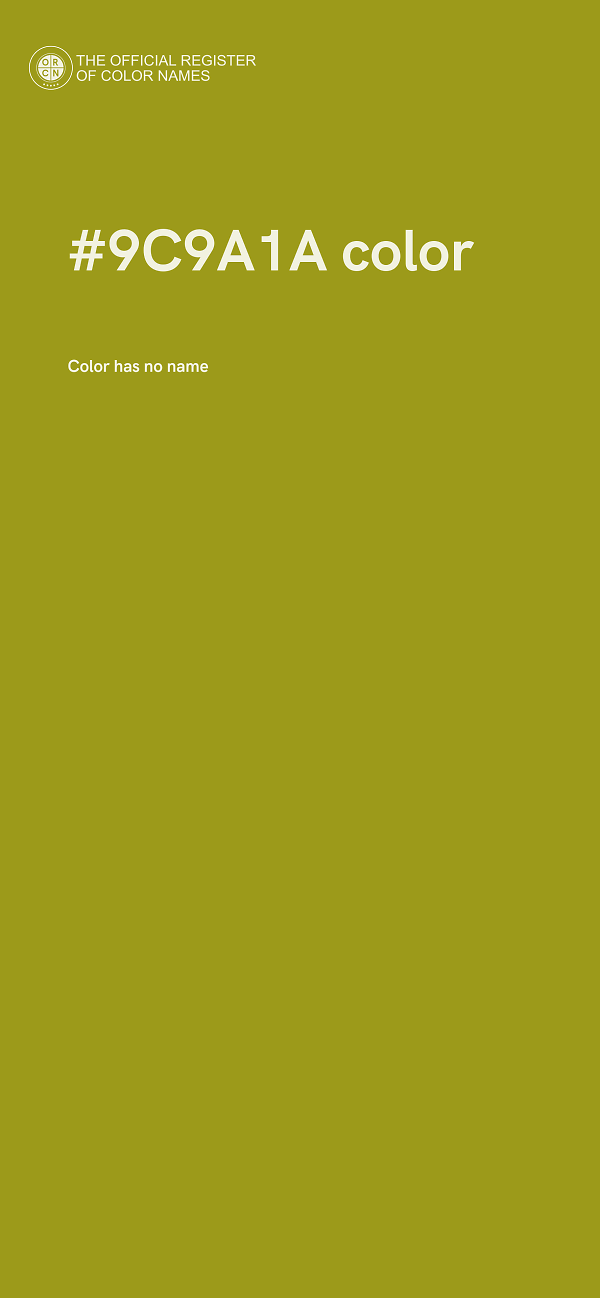 #9C9A1A color image
