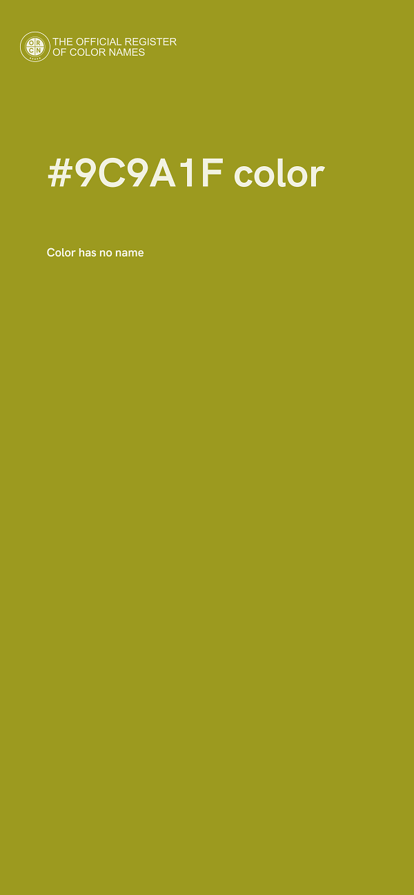 #9C9A1F color image