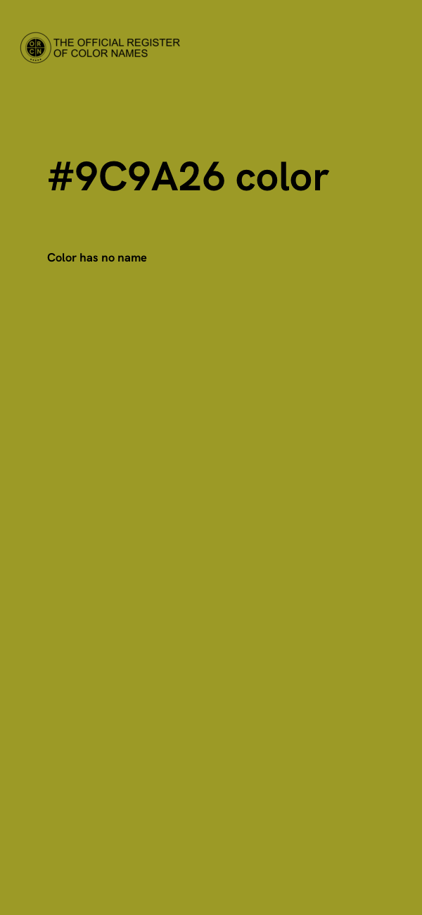 #9C9A26 color image