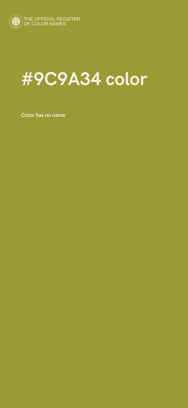#9C9A34 color image