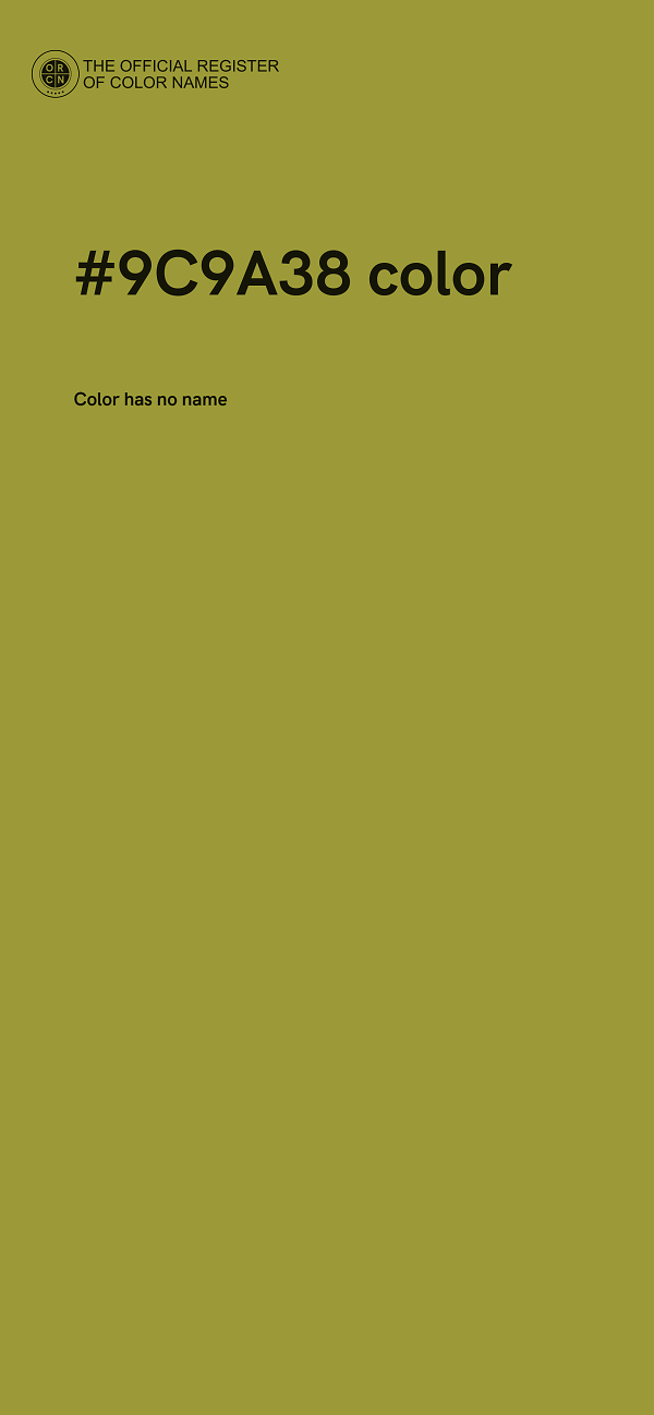 #9C9A38 color image