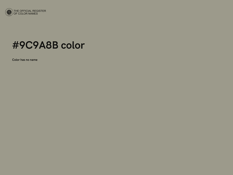 #9C9A8B color image