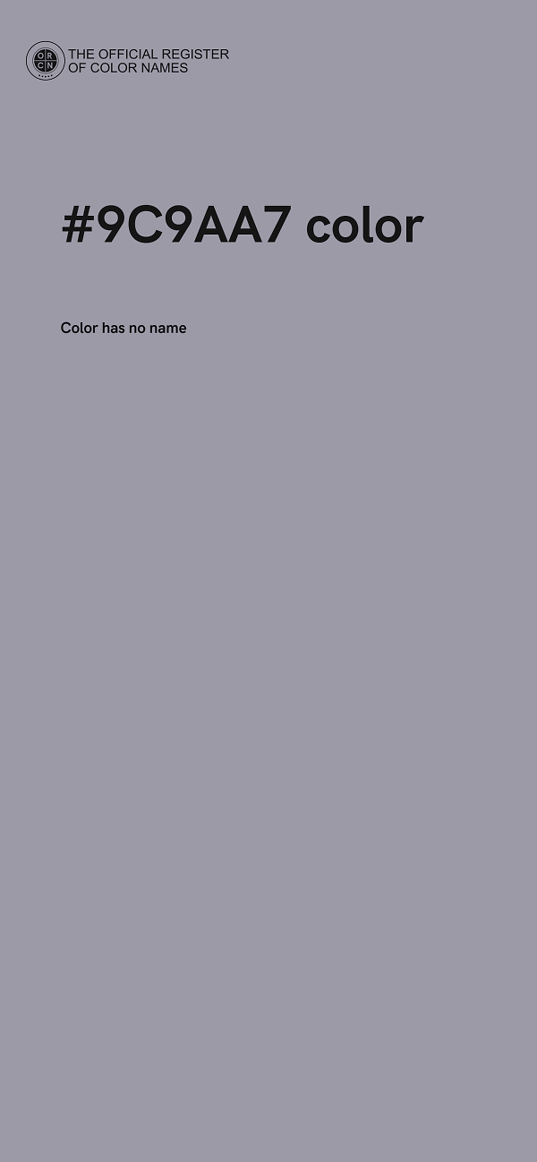 #9C9AA7 color image