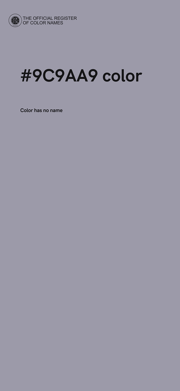 #9C9AA9 color image