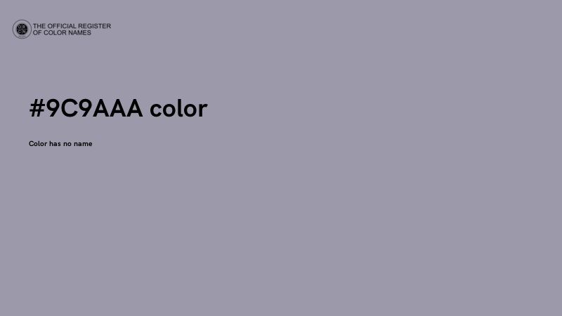 #9C9AAA color image