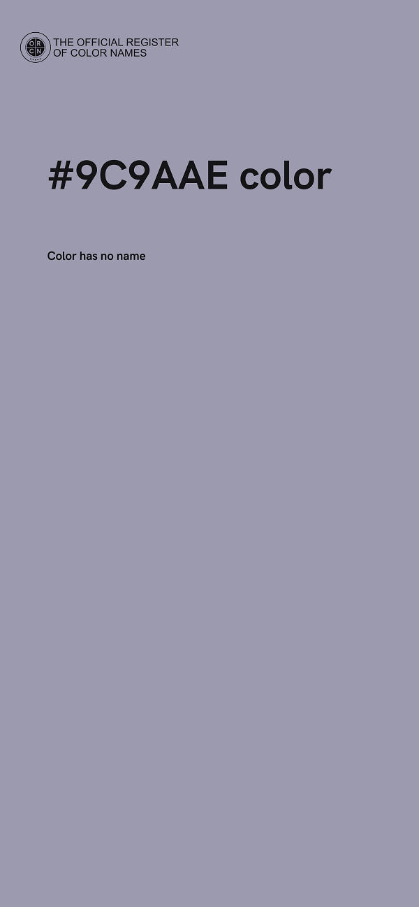 #9C9AAE color image