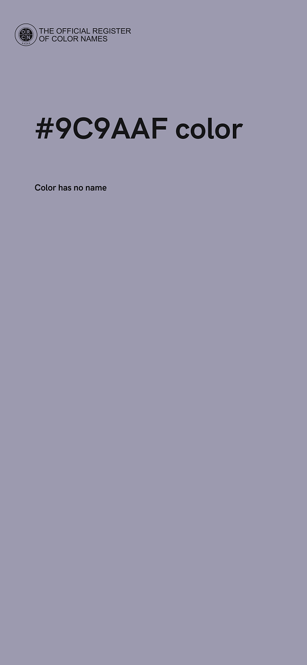 #9C9AAF color image