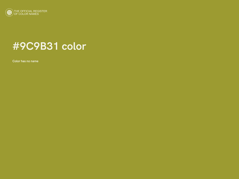 #9C9B31 color image