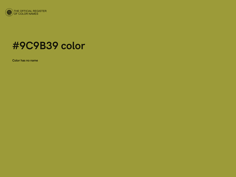 #9C9B39 color image