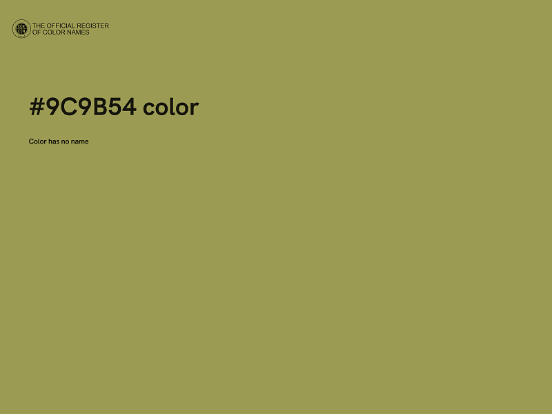 #9C9B54 color image