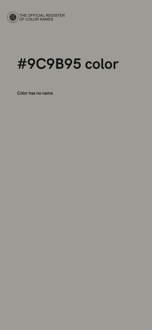 #9C9B95 color image