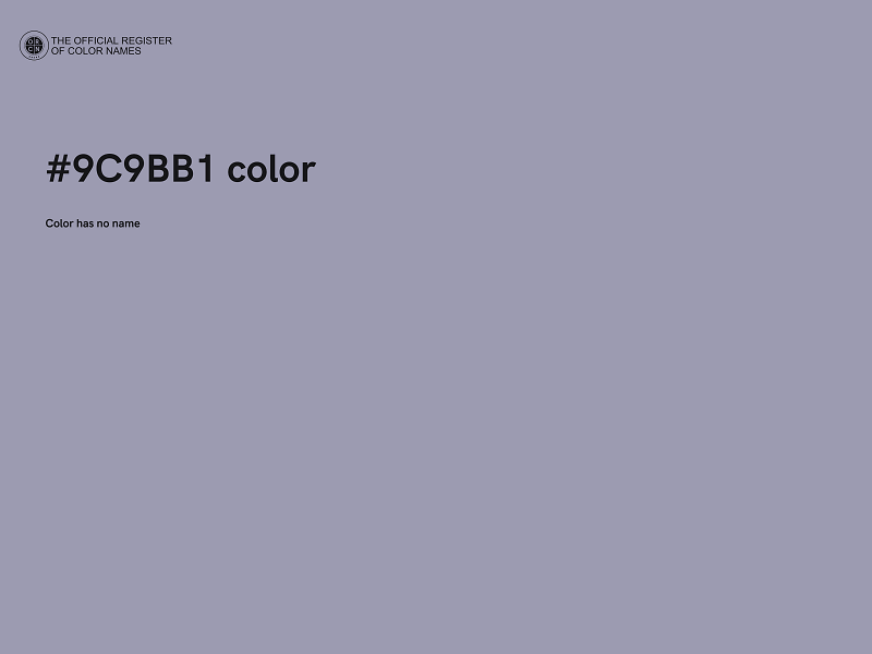 #9C9BB1 color image