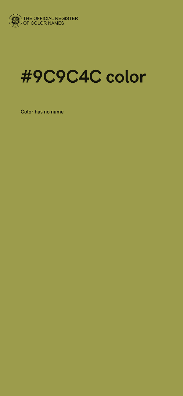 #9C9C4C color image