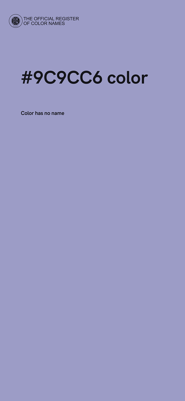#9C9CC6 color image