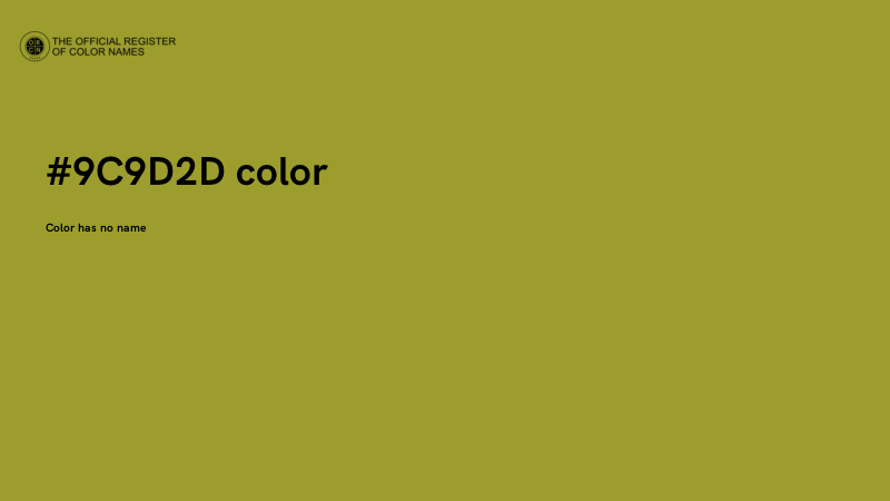 #9C9D2D color image