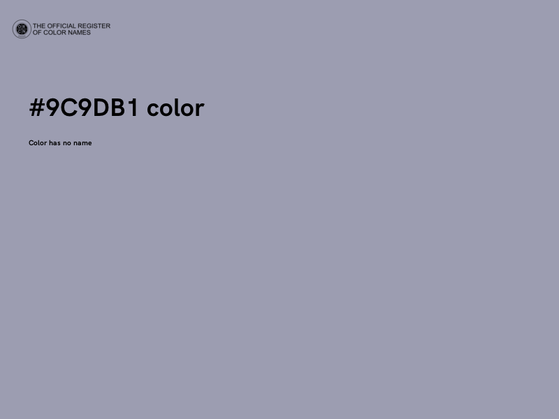 #9C9DB1 color image