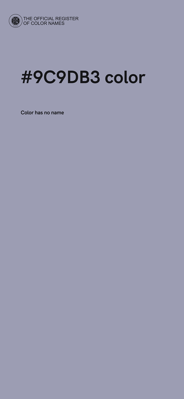 #9C9DB3 color image