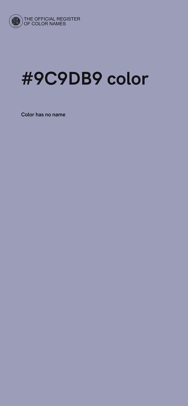 #9C9DB9 color image