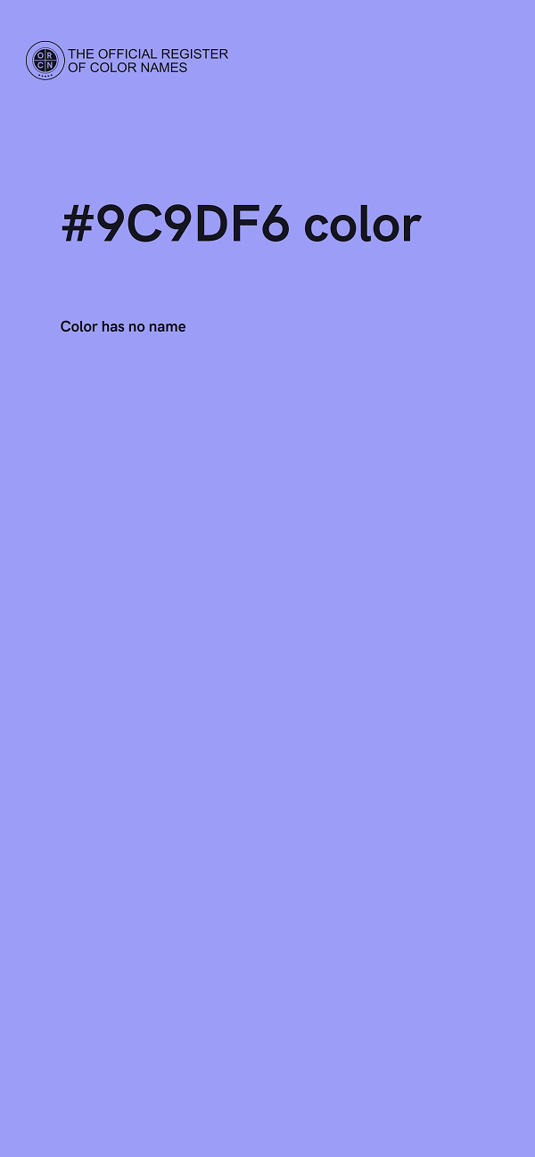 #9C9DF6 color image