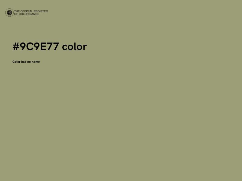 #9C9E77 color image