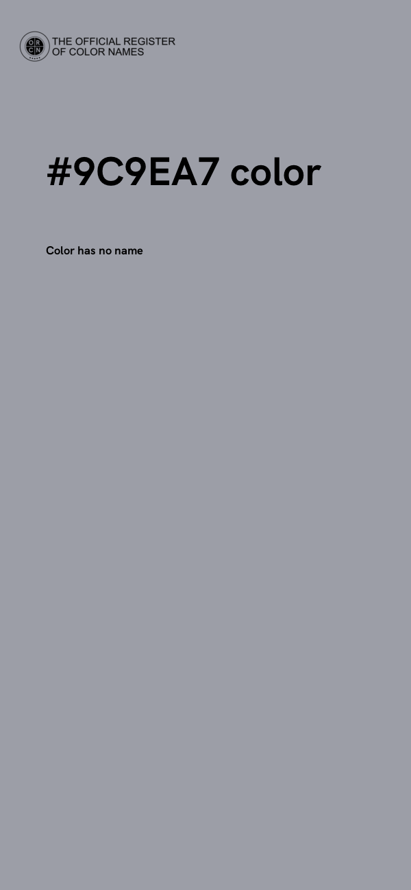 #9C9EA7 color image