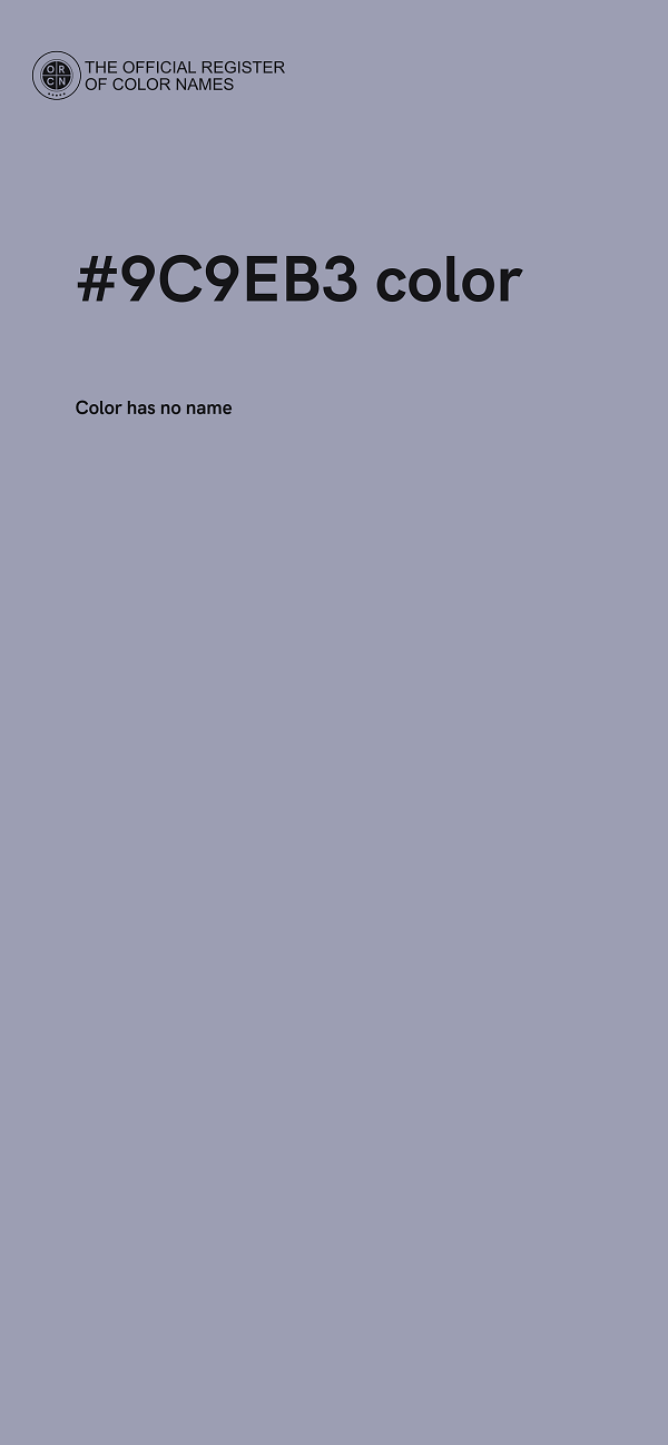 #9C9EB3 color image