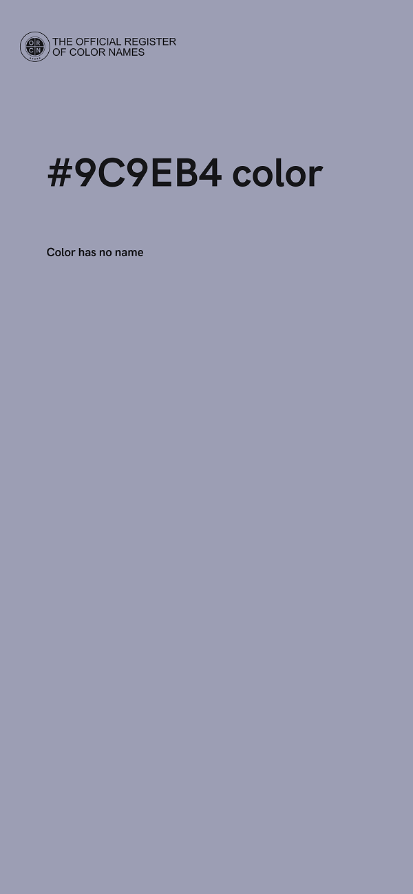 #9C9EB4 color image