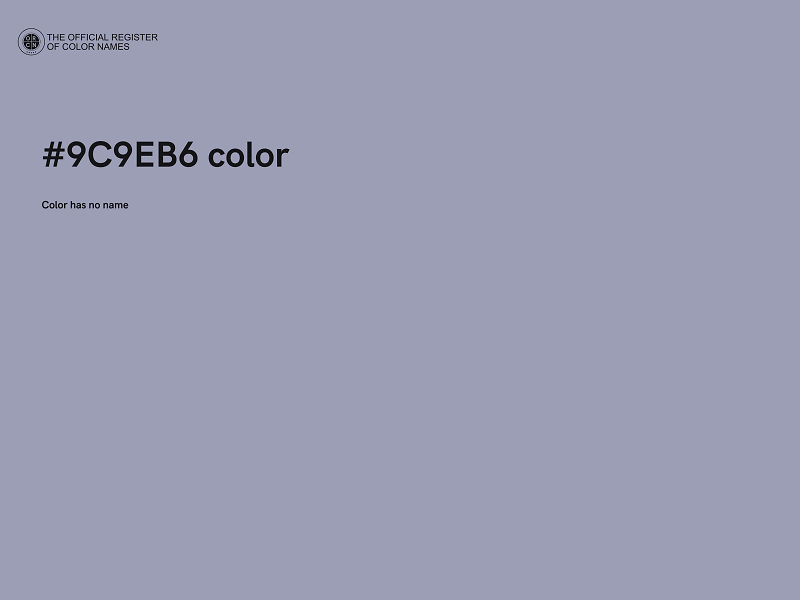 #9C9EB6 color image