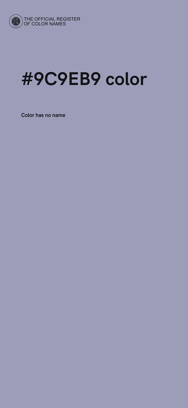 #9C9EB9 color image