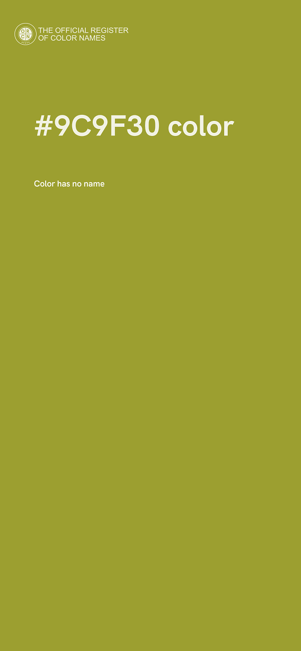 #9C9F30 color image